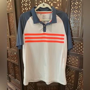 Men’s Gray Adidas ClimaCool Polo (Sz L)